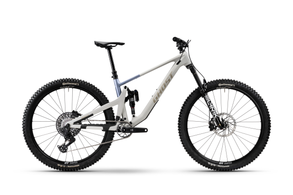 Ghost RIOT TRAIL CF Full Party silver stone/ocean blue gl&auml;nzend L