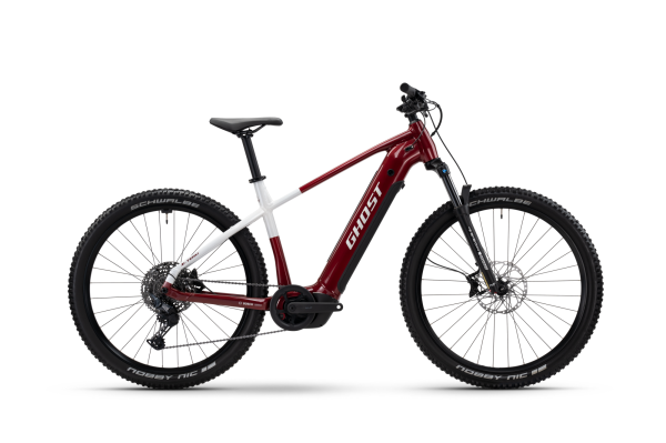 GHOST E-TERU ADVANCED carbon red/chilly white gl&auml;nzend XL