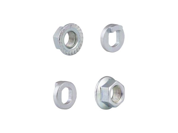 Hyena Hub Part Hyena Axle Nut/Washer Kit Silver Rear
