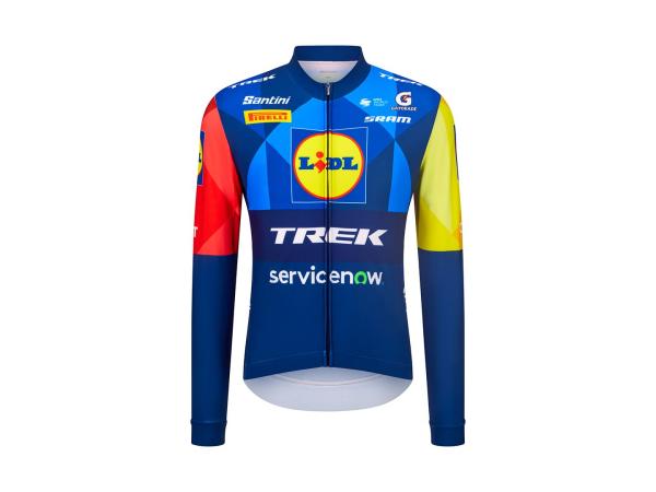 Santini Jersey Santini Trek Race Long Sleeve Large Blue/Ye